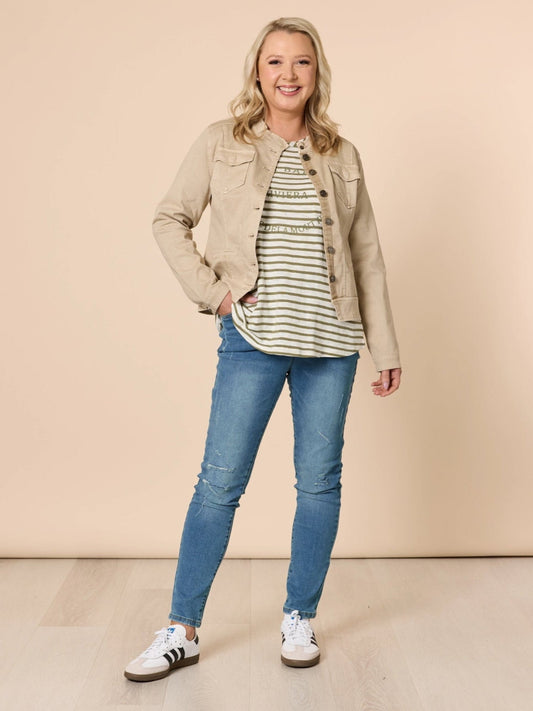 Threadz Maggie Denim Jacket (Natural)