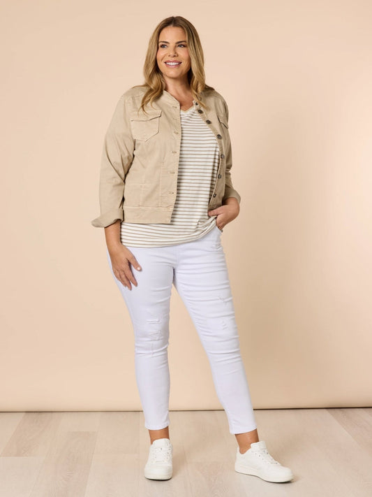 Threadz LA Stretch Pull On Jean (White)