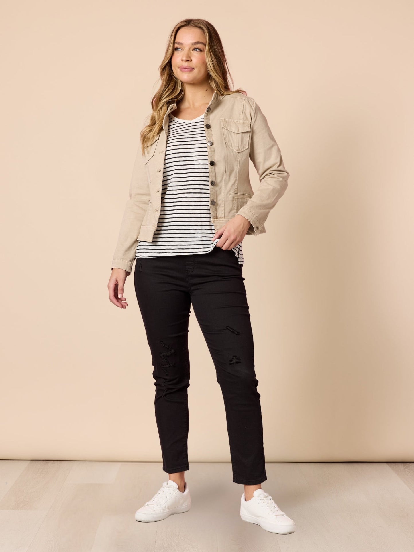 Threadz LA Stretch Pull On Jean (Black)