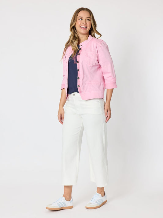 Threadz Maggie Denim Jacket (Flamingo)