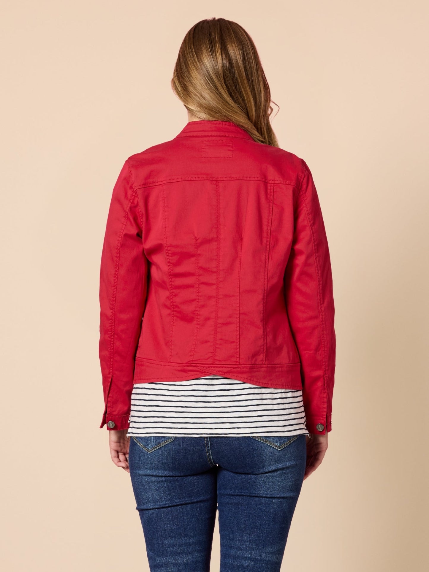 Threadz Maggie Denim Jacket (Red)