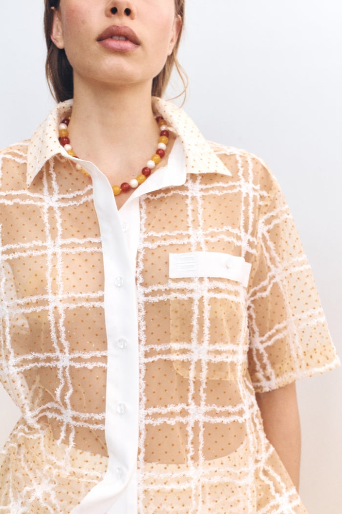 Image of Shirts. Product name - Delphina Shirt Butter in Butter colour by brand - Blanca Studio