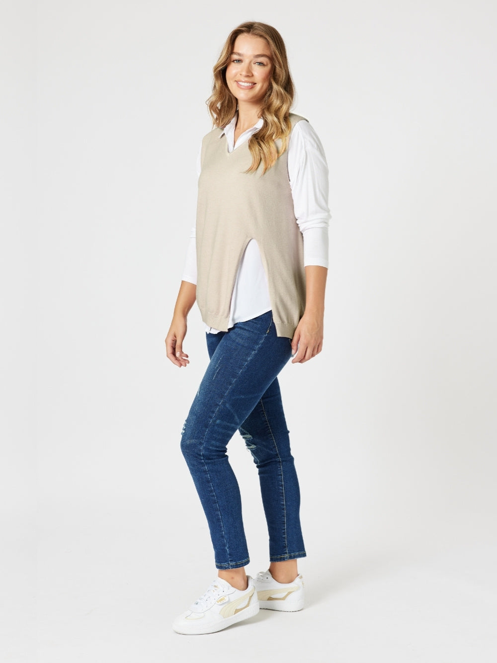 Threadz Vicky Vest (Natural)