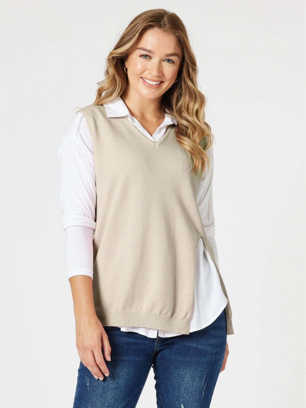 Threadz Vicky Vest (Natural)