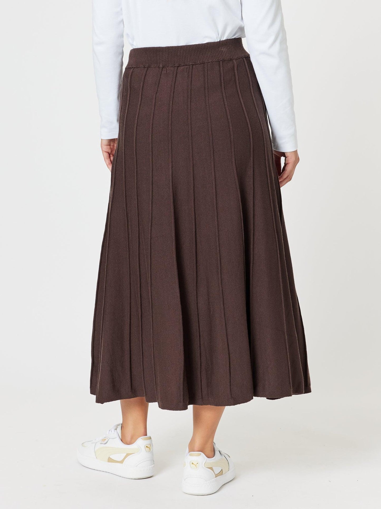 Gordon Smith Kate Long Knit Skirt (Chocolate)