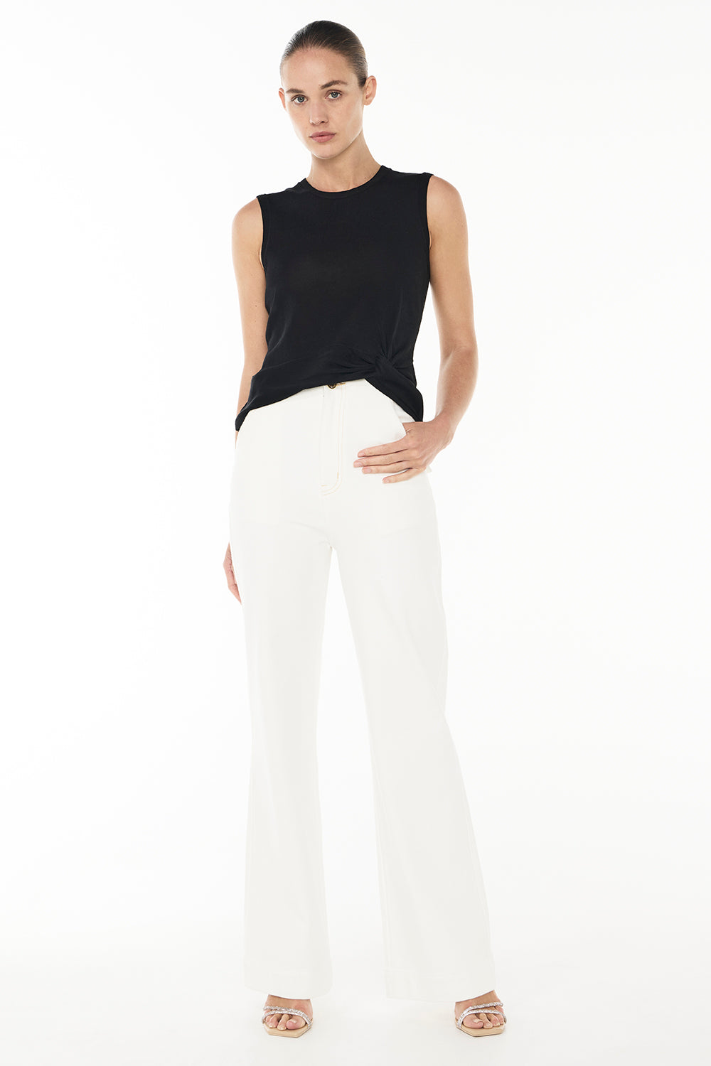 Twisted Knit Top (Black)