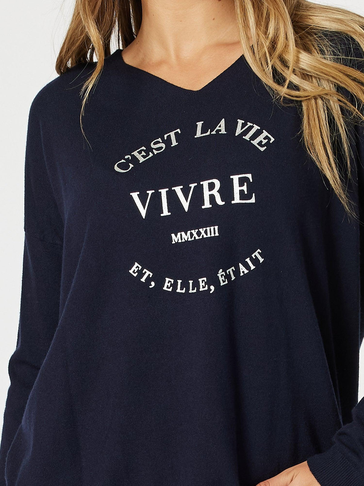 Threadz Cest La Vie Sweatshirt (Navy)
