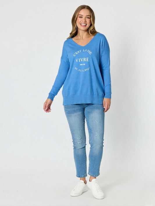 Threadz Cest La Vie Sweatshirt (Blue)
