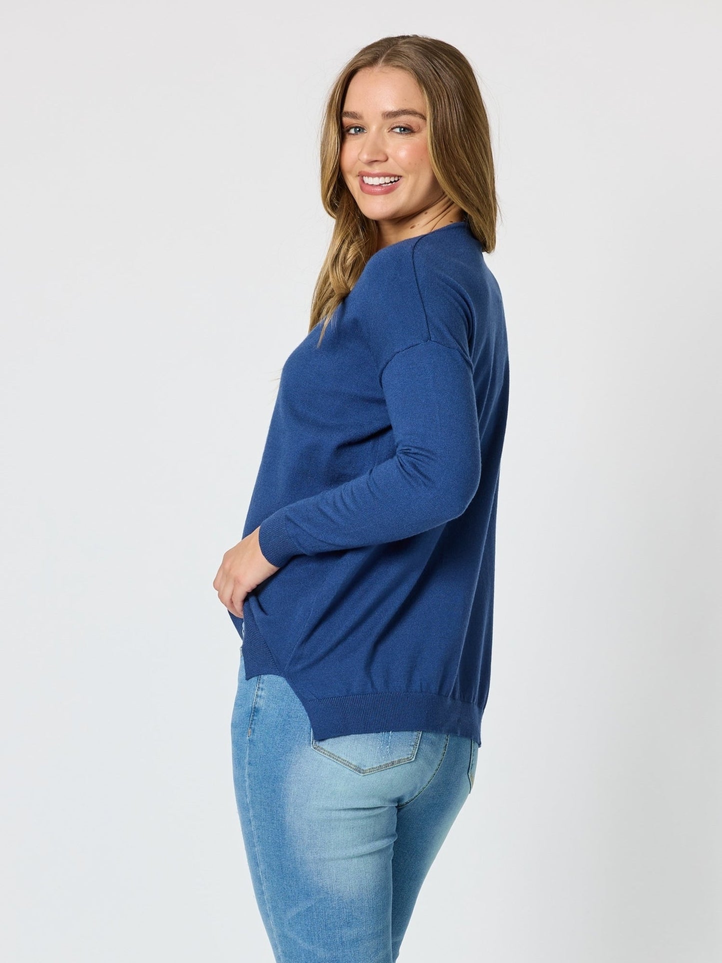 Threadz C'est La Vie Knit Sweat- (Indigo)