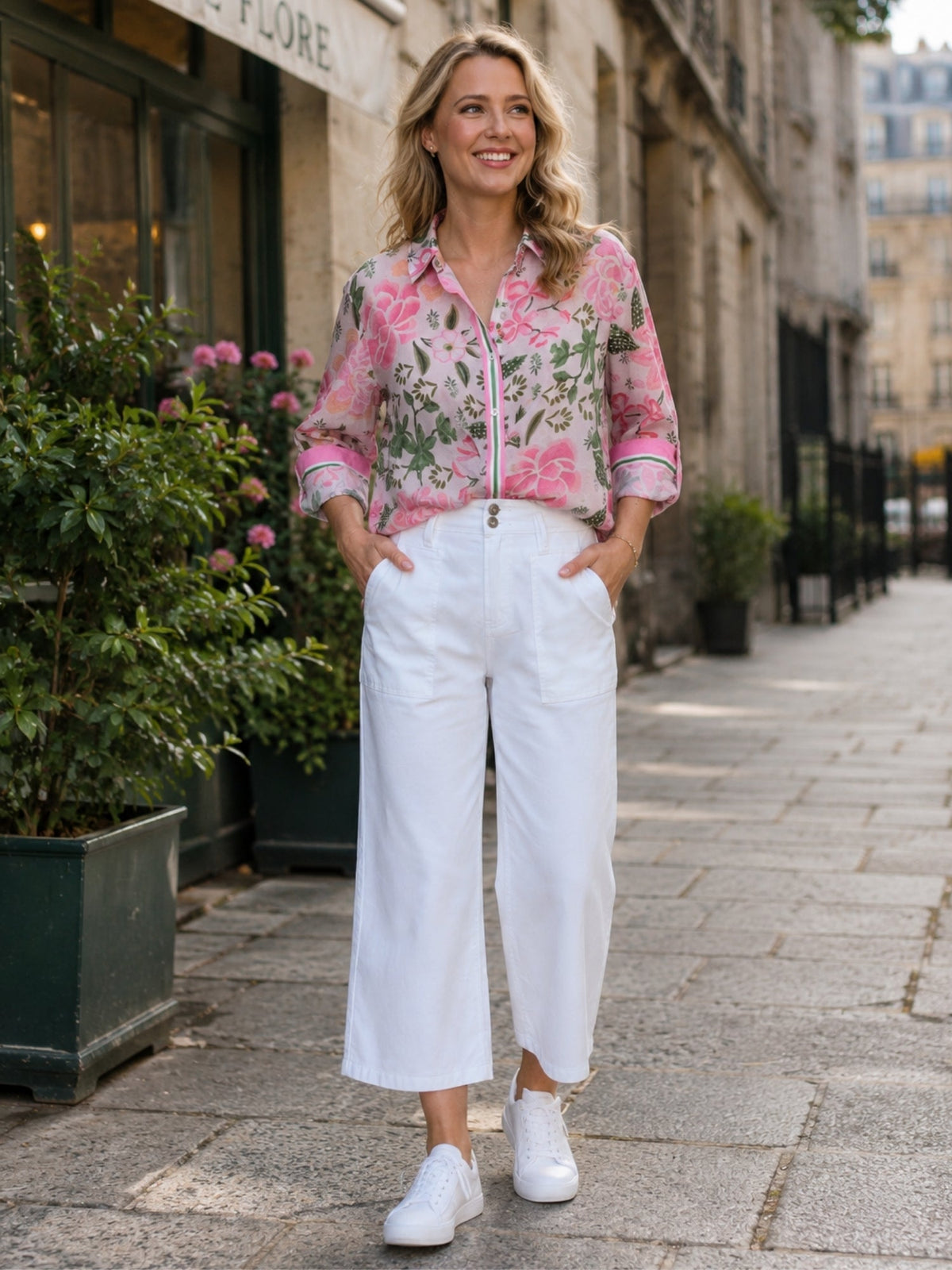 Gordon Smith Desert Oasis Floral Print Sheer Shirt (Musk Multi)