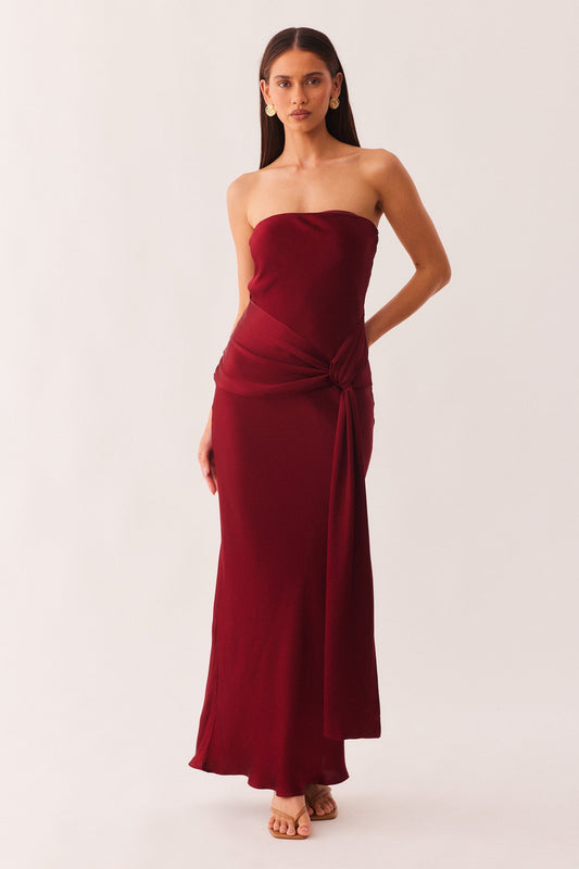 Image of Dresses. Productname: SNDYS ANGIE MAXI DRESS in Wine colour by brand - SNDYS