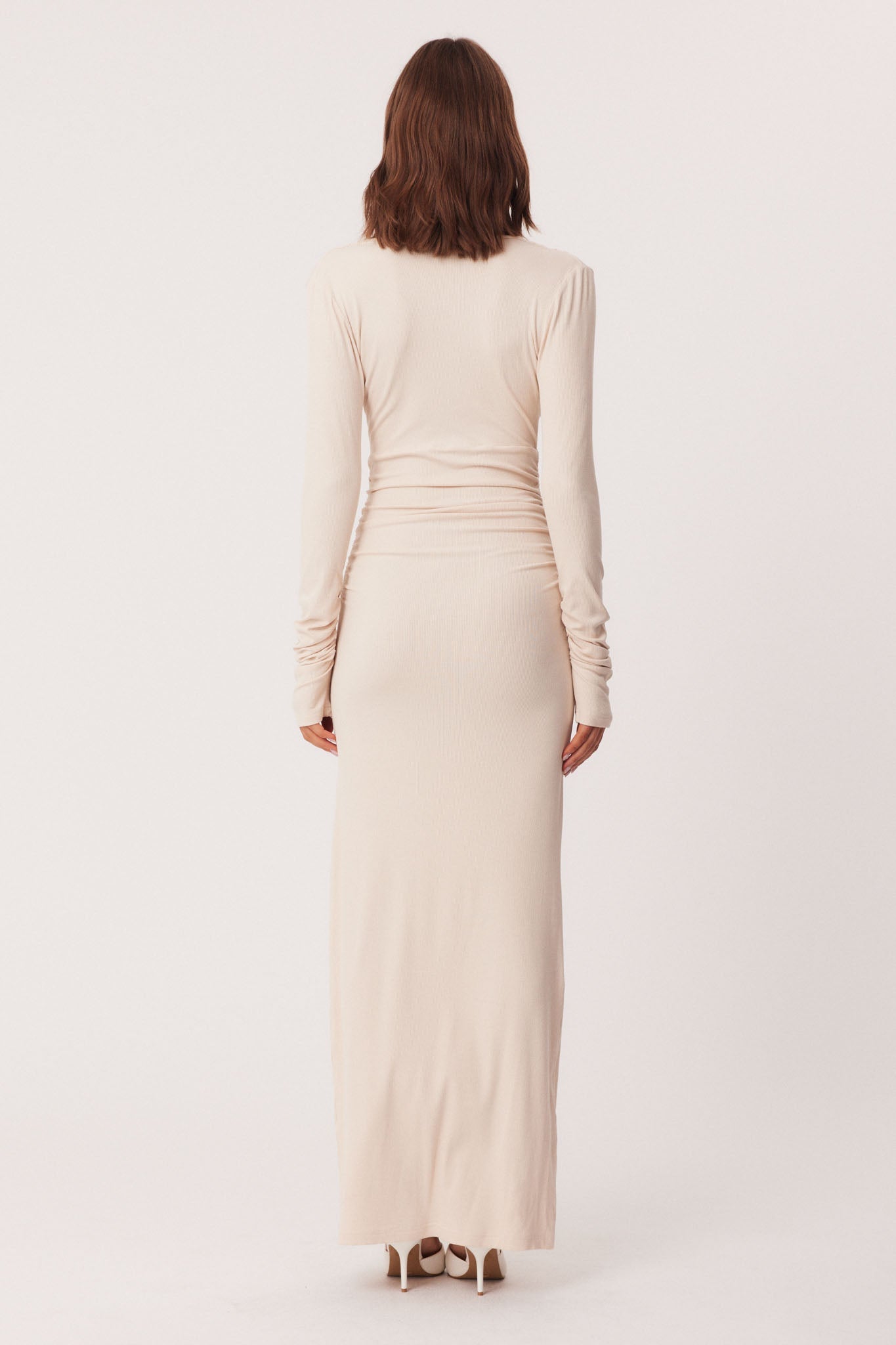 SNDYS FOXX LONG SLEEVE MAXI DRESS (Stone)