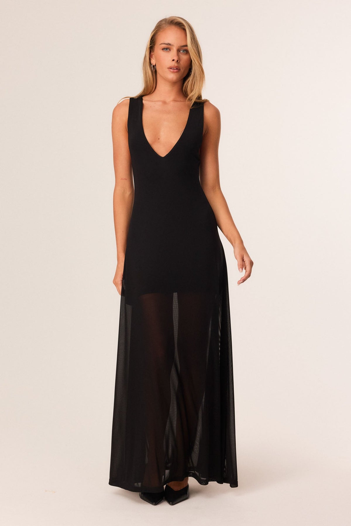 Image of Dresses. Productname: SNDYS CHELSEA MAXI DRESS in Black colour by brand - SNDYS