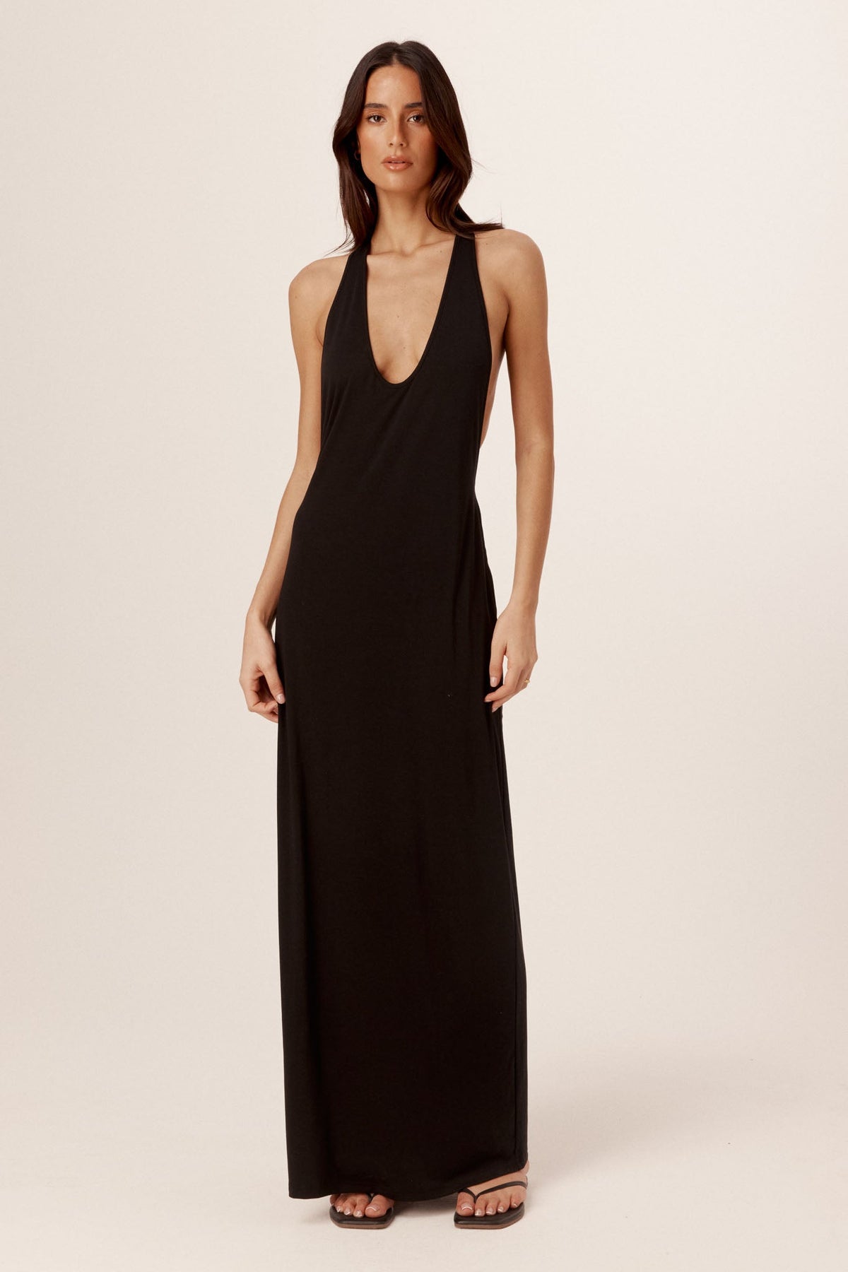 Image of Dresses. Productname: SNDYS RAVI MAXI DRESS in Black colour by brand - SNDYS