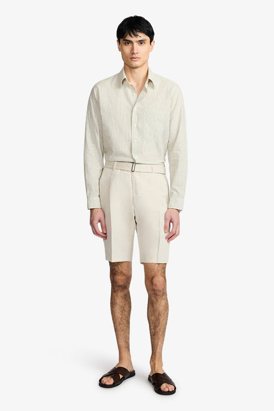 Image of Shirts. Product name - Ree Natural Seersucker Shirt in White colour by brand - Anthony Squires