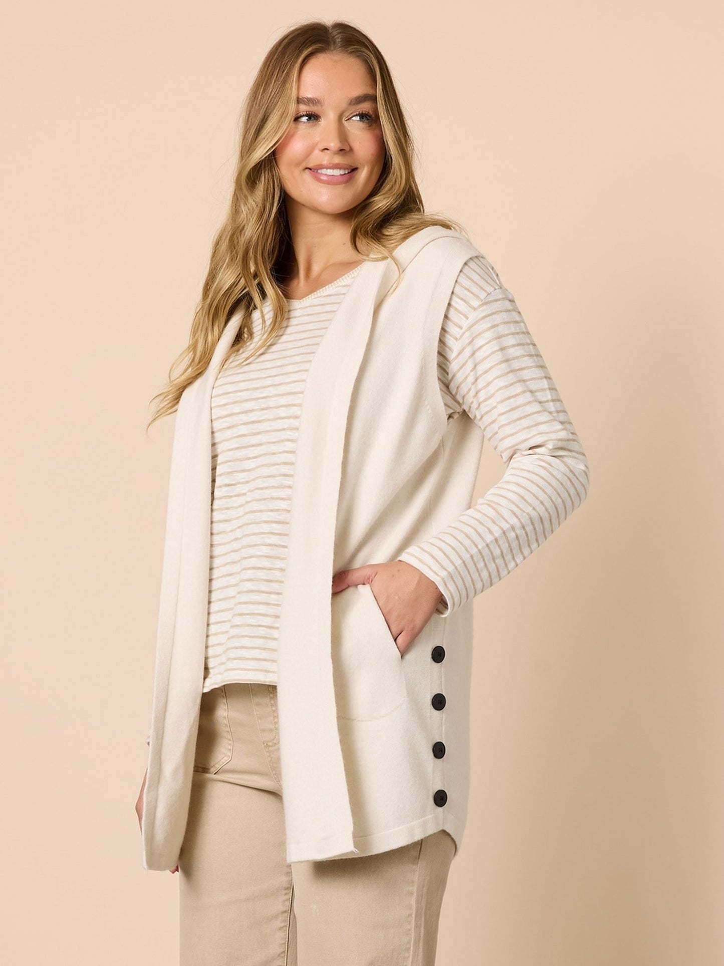 Threadz Ollie Vest (Ivory)