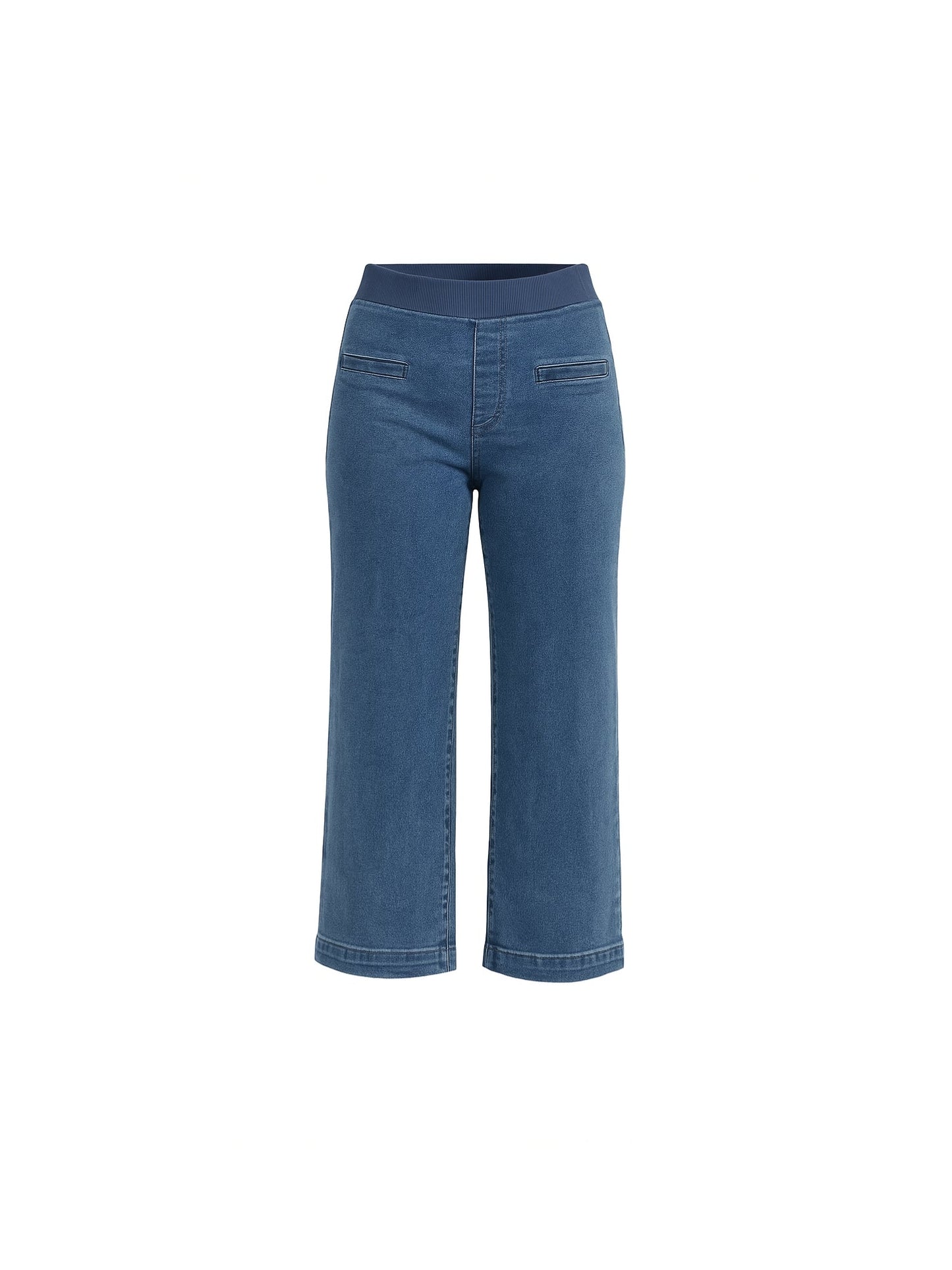 Threadz Maddy Pull on Wide Leg Jean (Denim)
