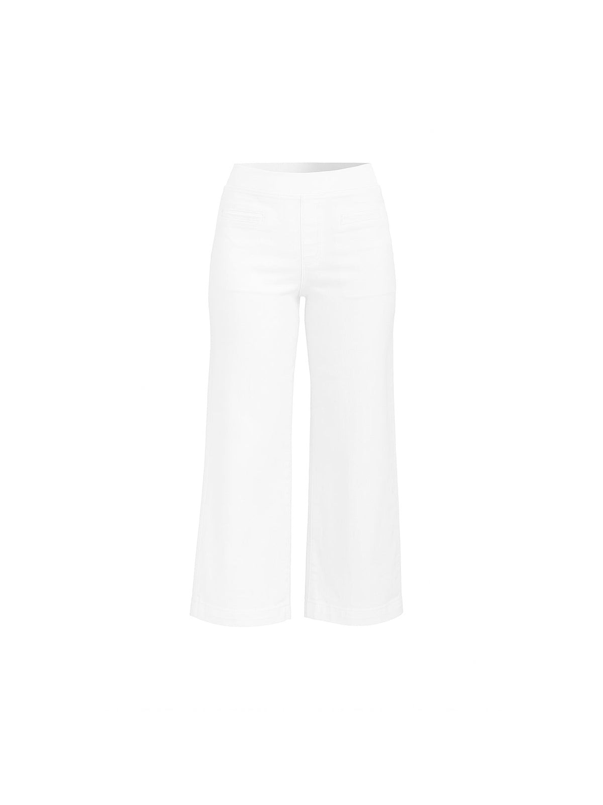 Threadz Maddy Pull on Wide Leg Jean (White)