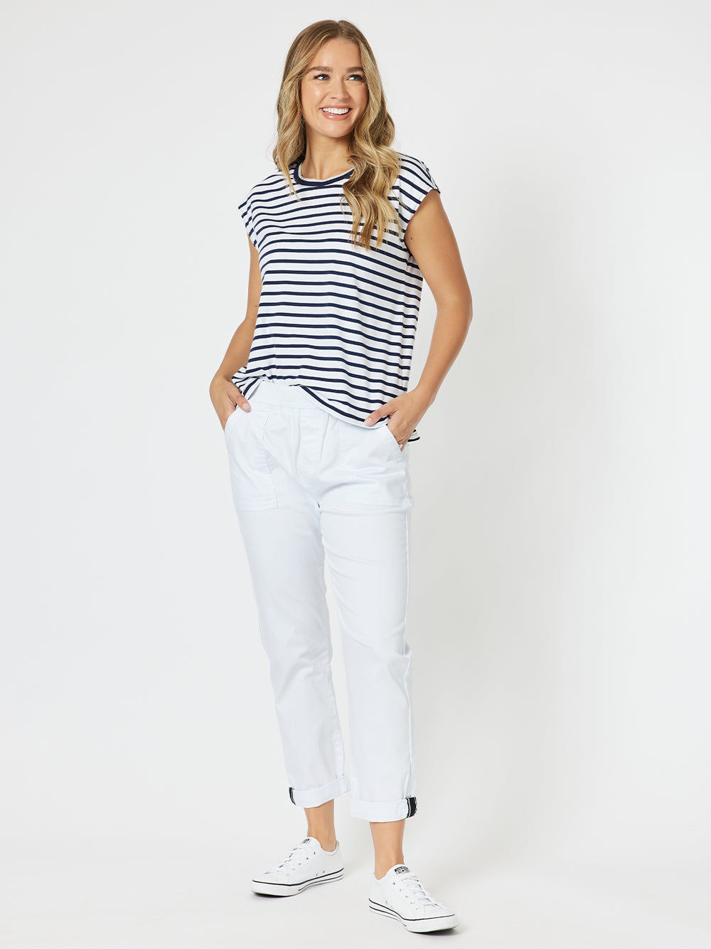 Threadz Isabella Cotton Pant (White)