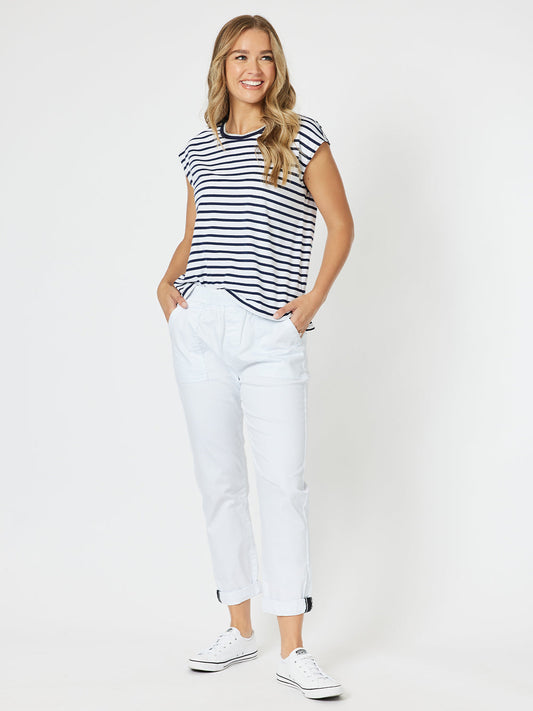 Threadz Isabella Cotton Pant (White)