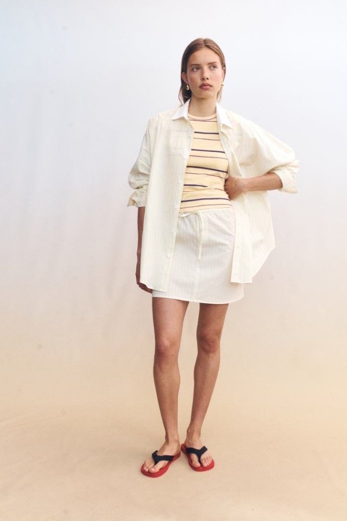 Image of Shirts. Product name - Calypso Shirt Butter in Butter colour by brand - Blanca Studio