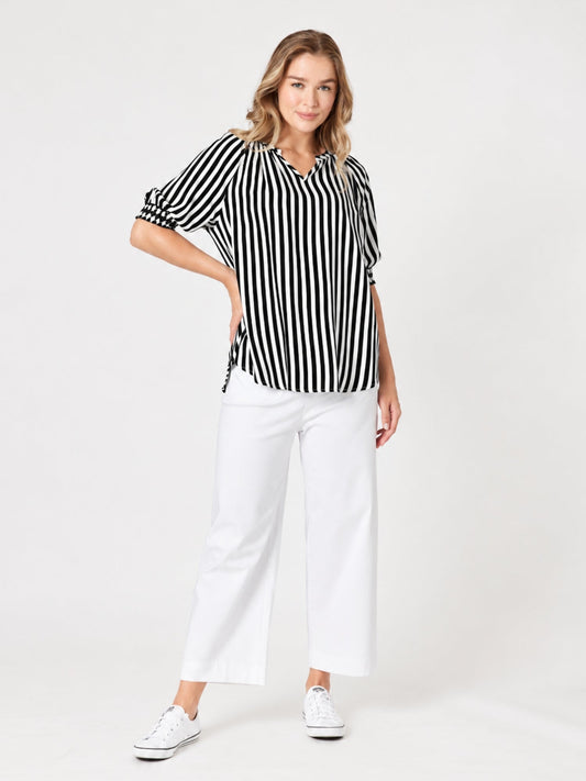 Threadz Marine Wide Leg Pant (White)