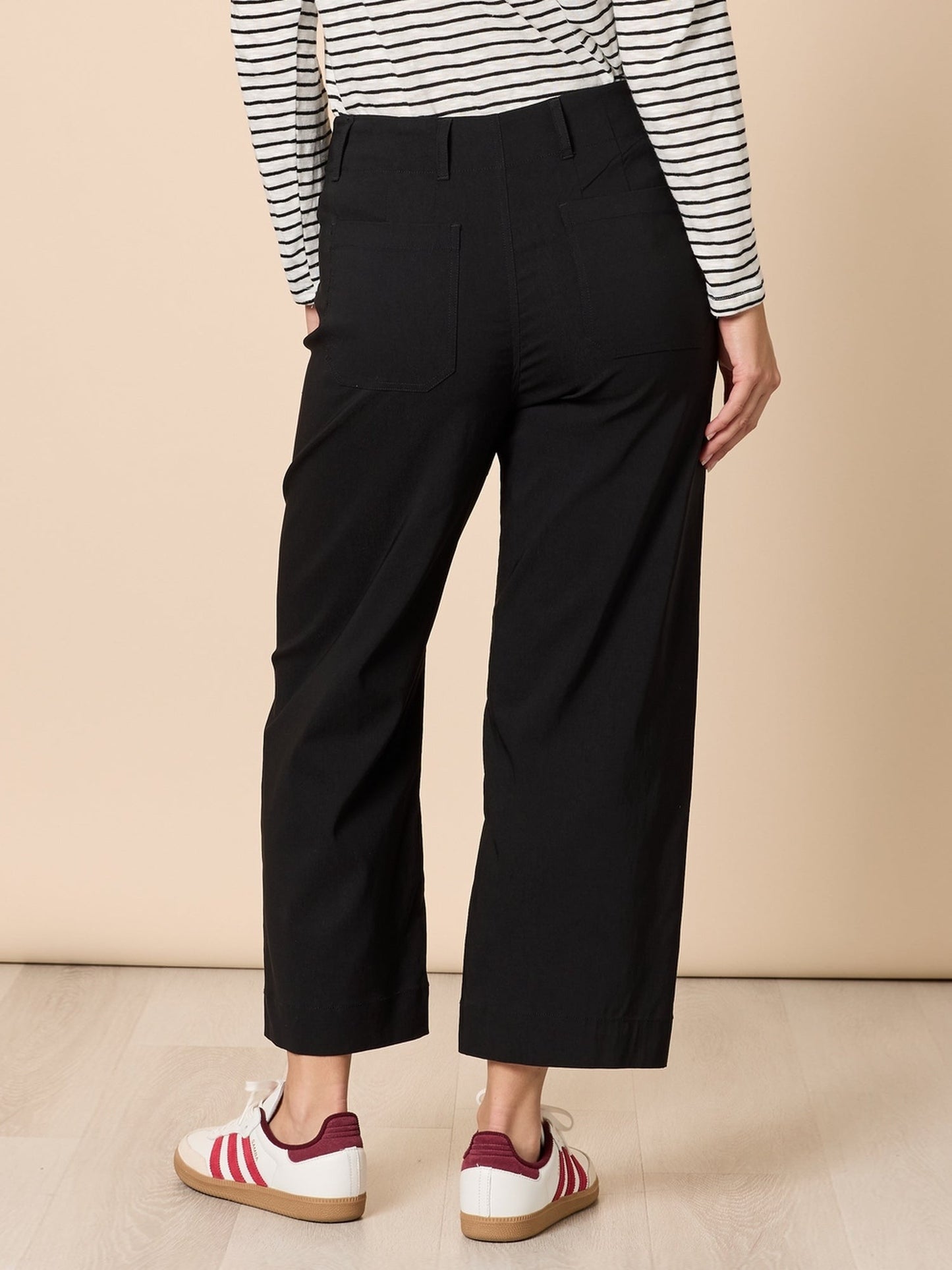 Threadz Marine Wide Leg Pant (Black)