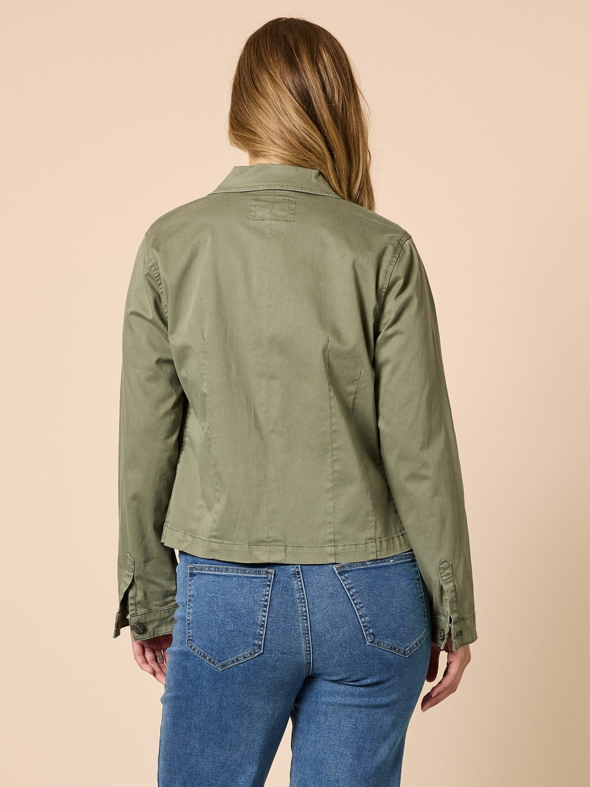 Threadz Retro Denim Jacket (Washed Khaki)