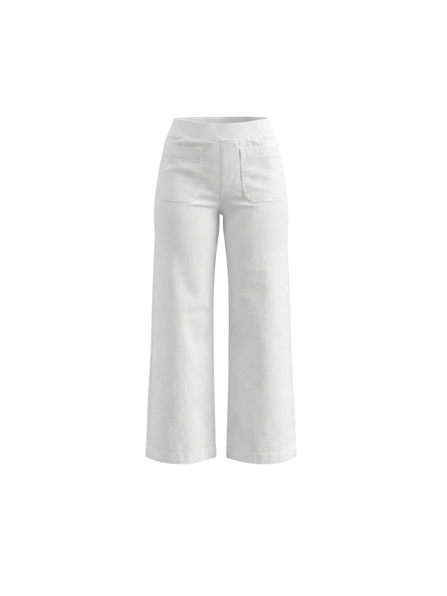 Threadz Carpenter Stretch Wide Leg Jean (White)