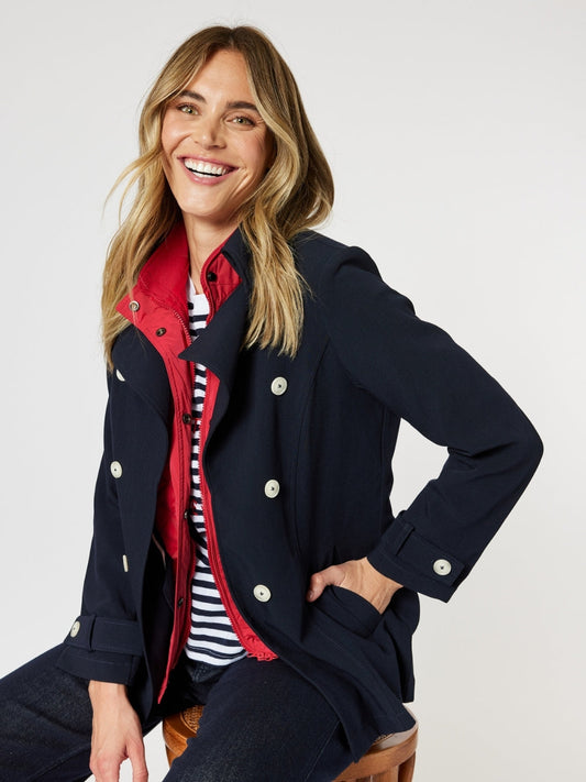 Image of Coats & Jackets. Product name - Chelsea Jacket Navy in Navy colour by brand - Gordon Smith