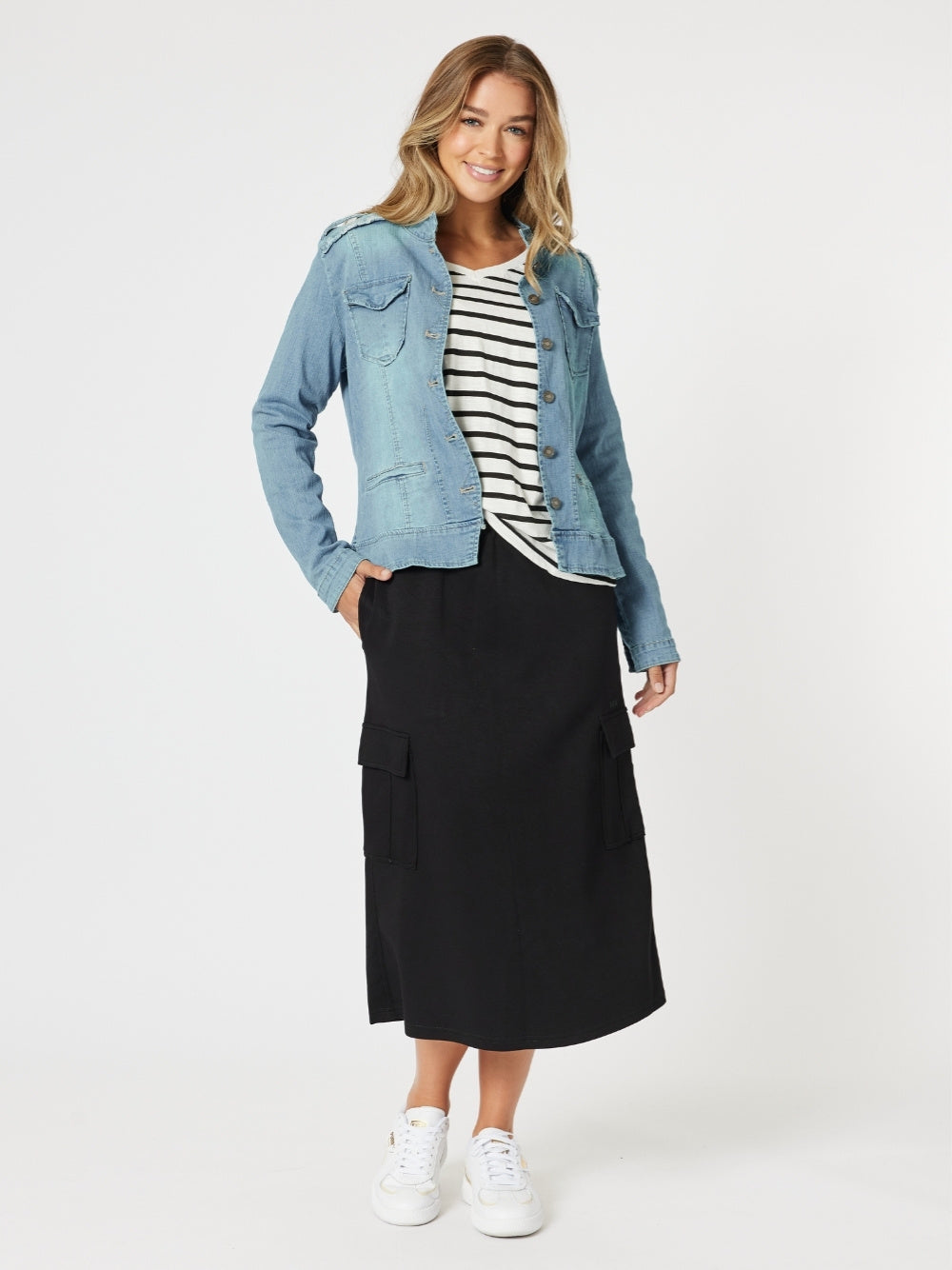 Threadz Urban Cargo Skirt (Black)
