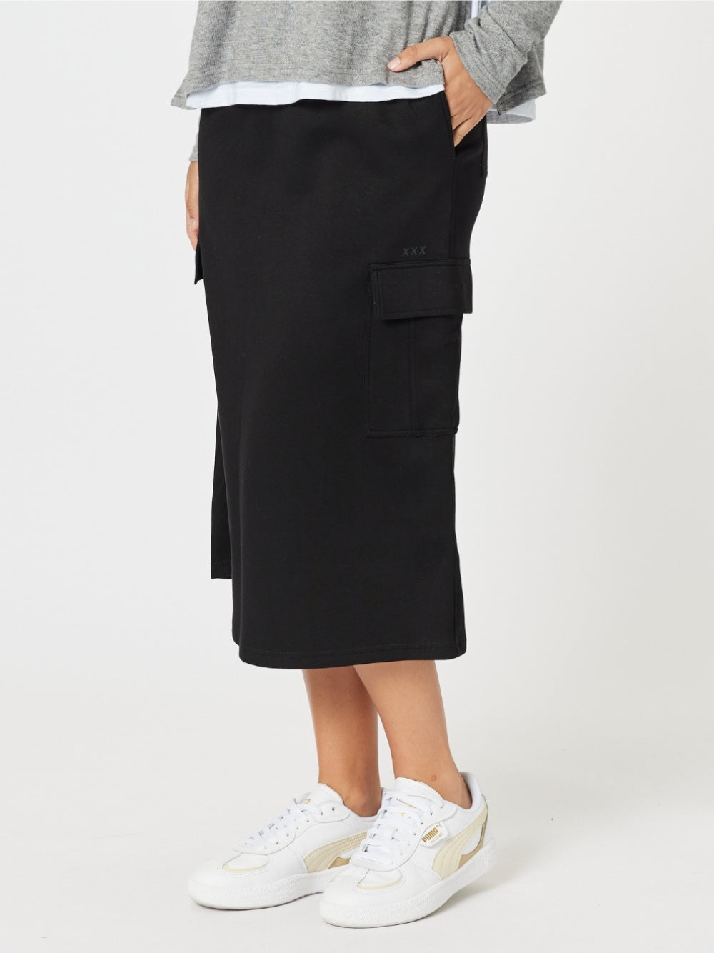 Threadz Urban Cargo Skirt (Black)