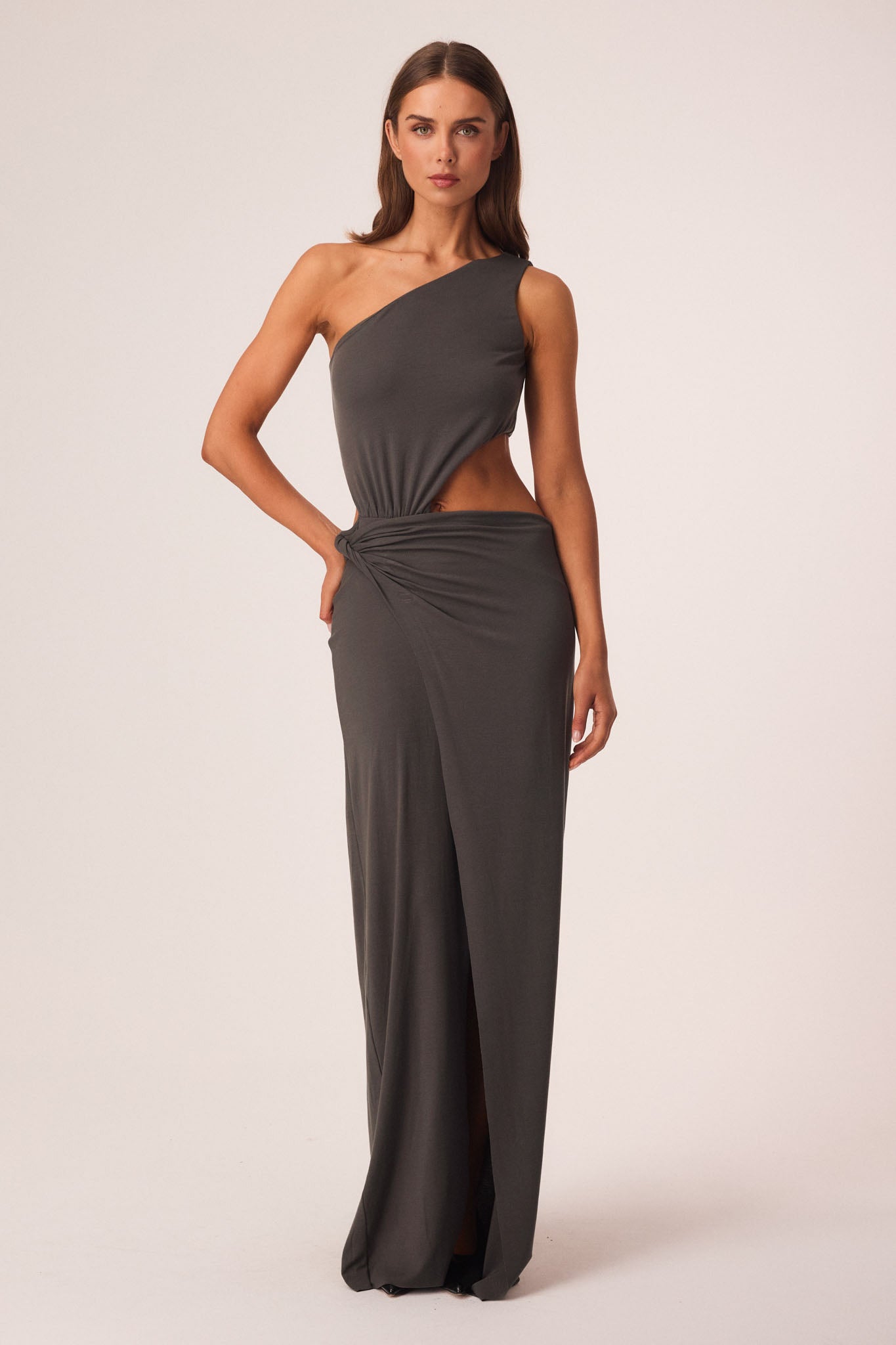 Image of Dresses. Productname: SNDYS ORLA MAXI DRESS in Charcoal colour by brand - SNDYS