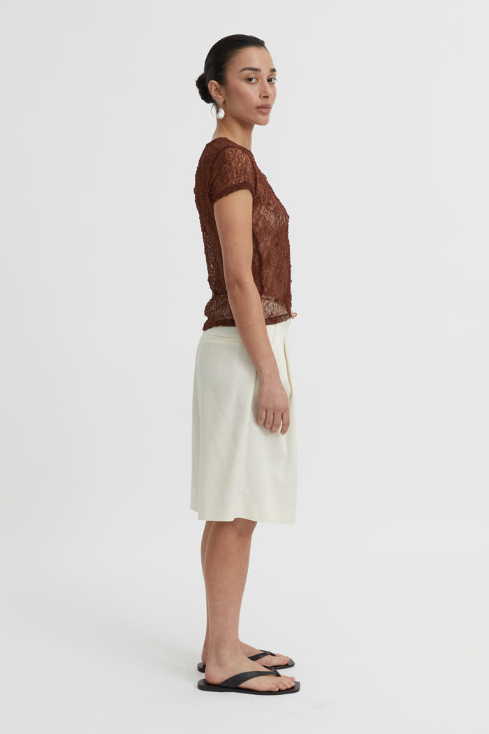 Blanca Studio Riven Baby Tee (Brown)
