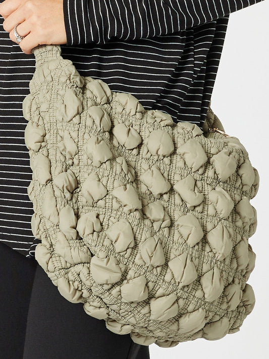 Image of Bags. Product name - Off the Grid Puffer Bag Khaki in Khaki colour by brand - Clarity