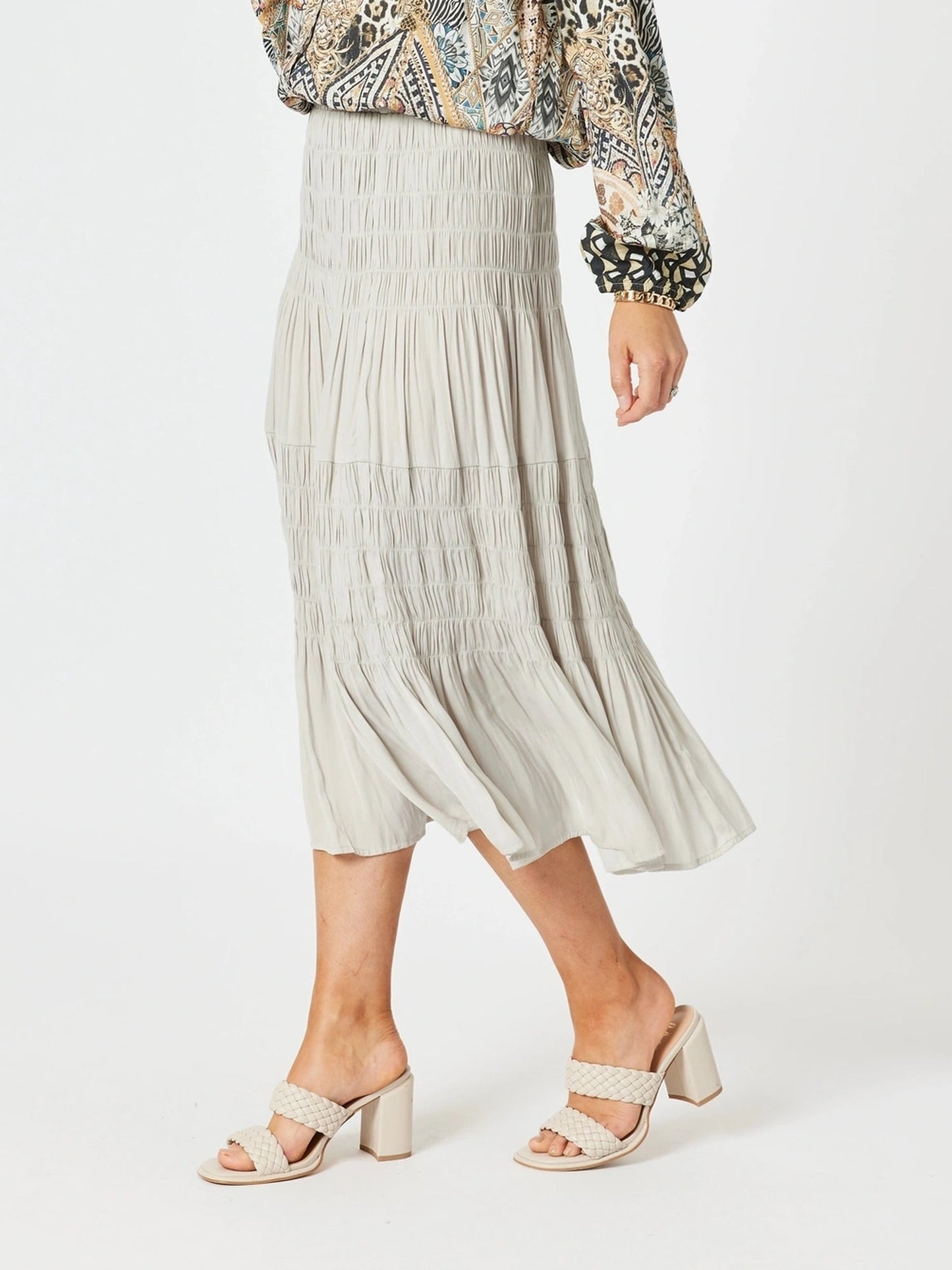 Hammock & Vine Lux Ruche Skirt (Champagne)