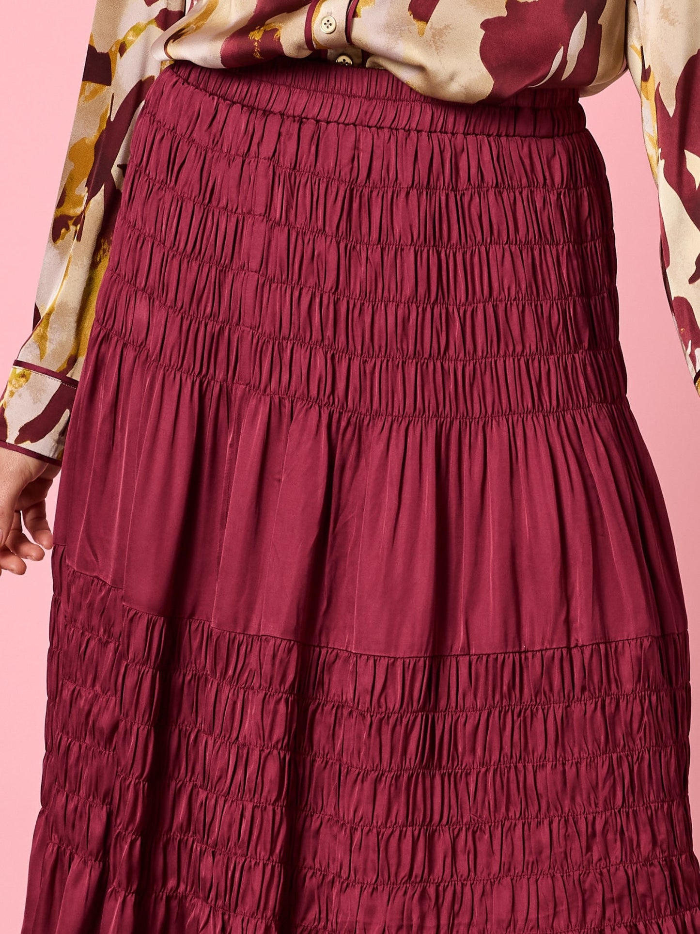 Hammock & Vine Lux Ruche Skirt (Shiraz)