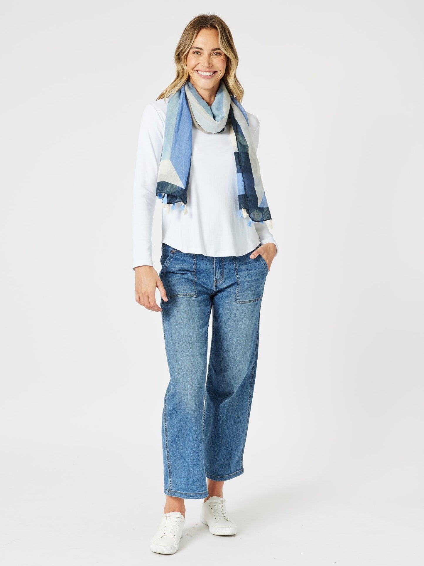 Gordon Smith Cottesloe Print Scarf (Blue/Multi)
