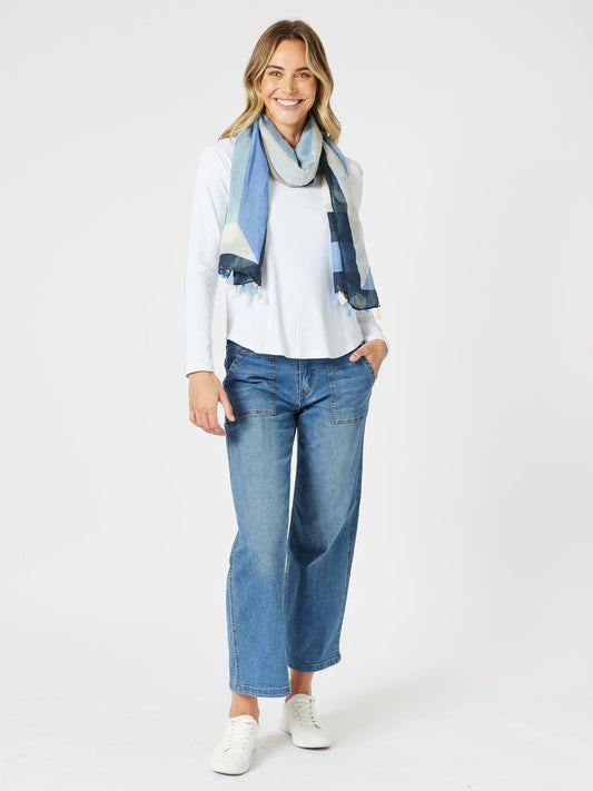 Gordon Smith Cottesloe Print Scarf (Blue/Multi)