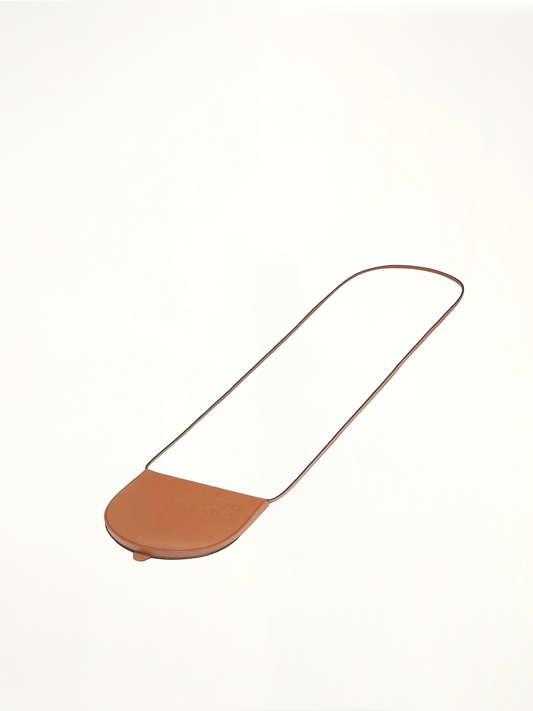 Image of Wallets & Money Clips. Product name - Small Heel Pouch in Tan colour by brand - LOEWE