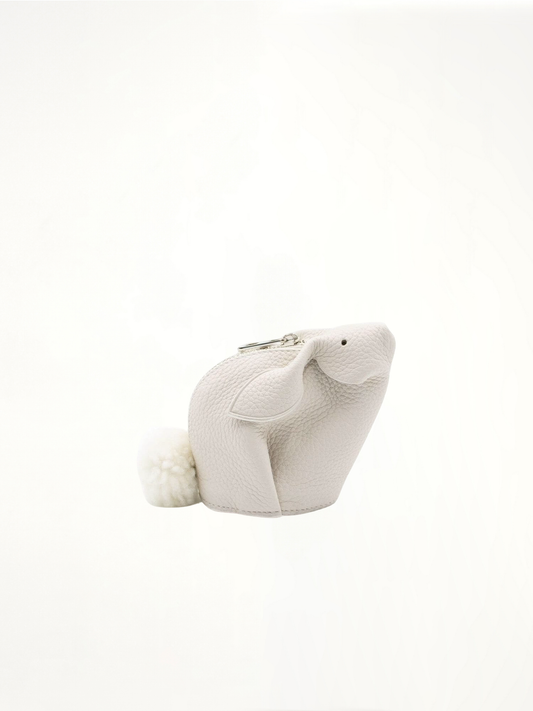 Image of Wallets & Money Clips. Product name - Bunny Coin Purse in White colour by brand - LOEWE