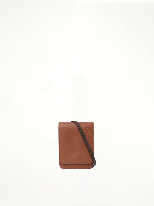 Image of Bags. Productname: LOEWE Gusset Flat Crossbody Bag in BROWN colour by brand - LOEWE