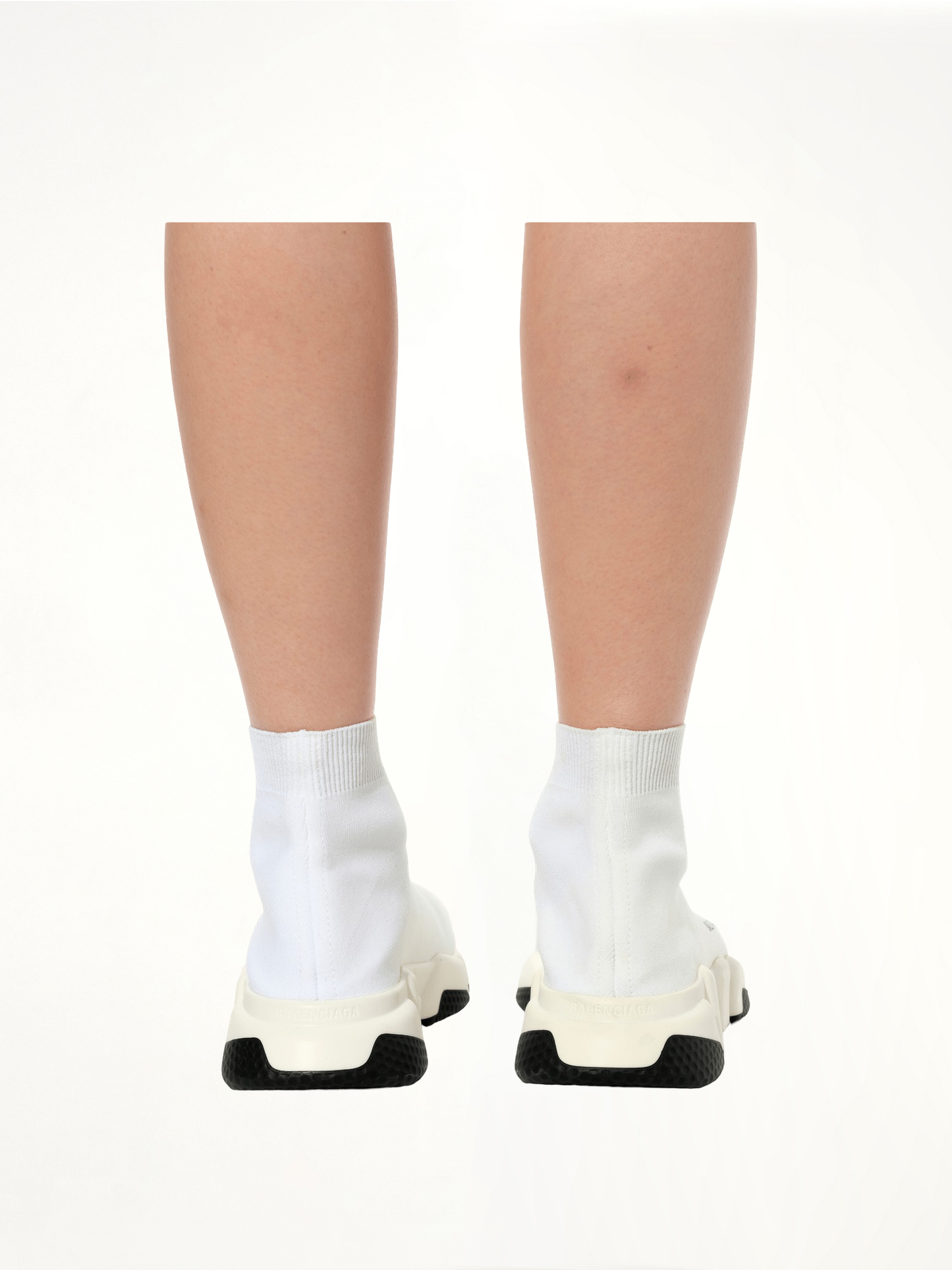 BALENCIAGA Logo Speed Sneaker (White)