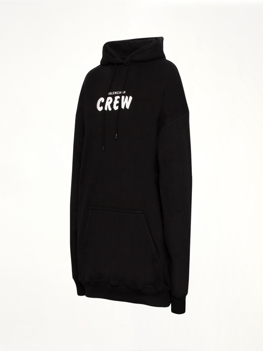 BALENCIAGA Crew Logo Hoodie (Black)