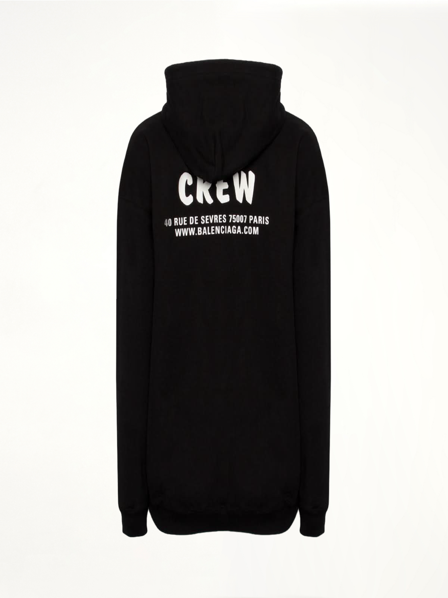 BALENCIAGA Crew Logo Hoodie (Black)