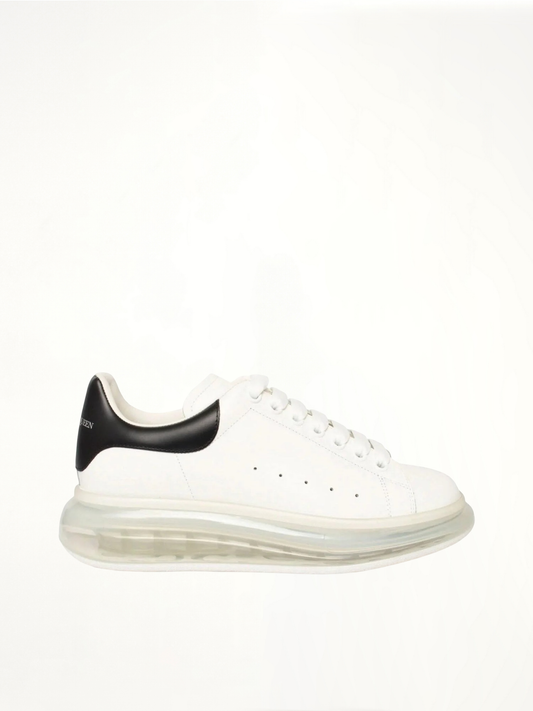 Image of Sneakers. Product name - Larry Transparent Sole Sneaker in White colour by brand - ALEXANDER MCQUEEN