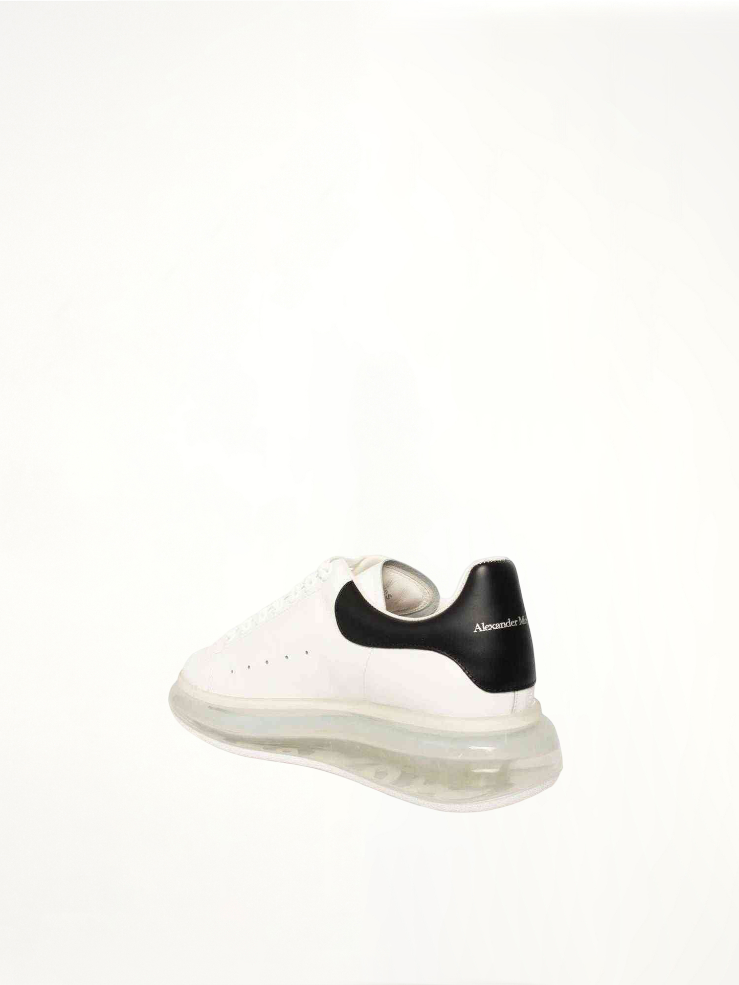 ALEXANDER MCQUEEN Larry Transparent Sole Sneaker (White)