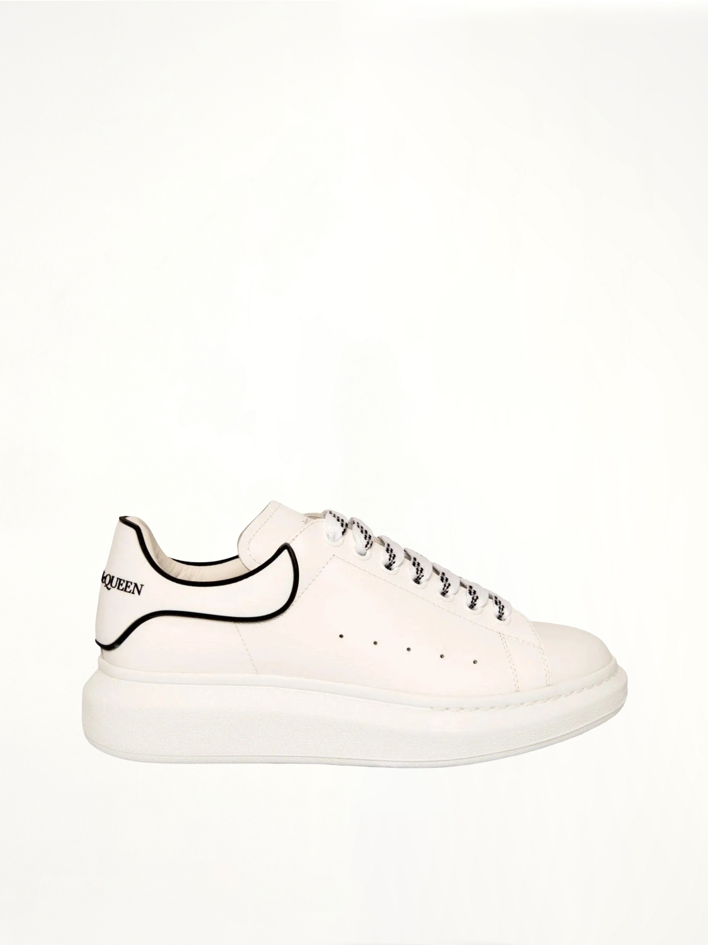 Image of Sneakers. Productname: ALEXANDER MCQUEEN Larry Rubber Heel Sneaker in WHITE colour by brand - ALEXANDER MCQUEEN