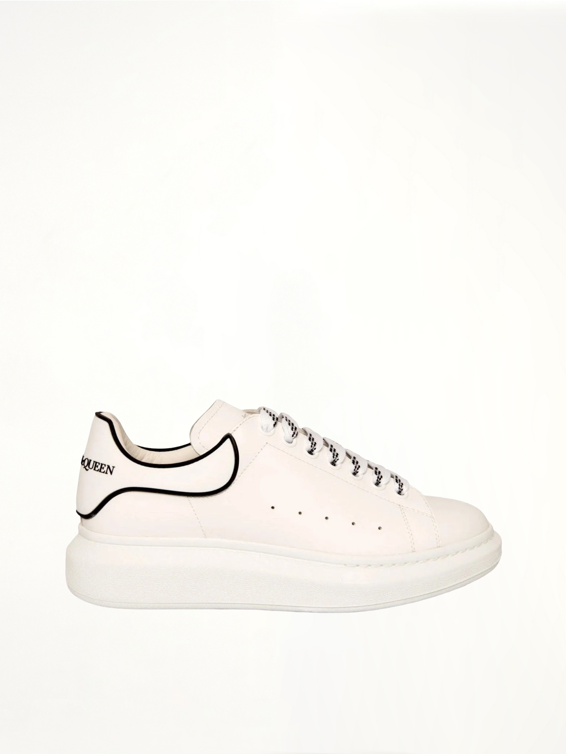 Image of Sneakers. Productname: ALEXANDER MCQUEEN Larry Rubber Heel Sneaker in WHITE colour by brand - ALEXANDER MCQUEEN
