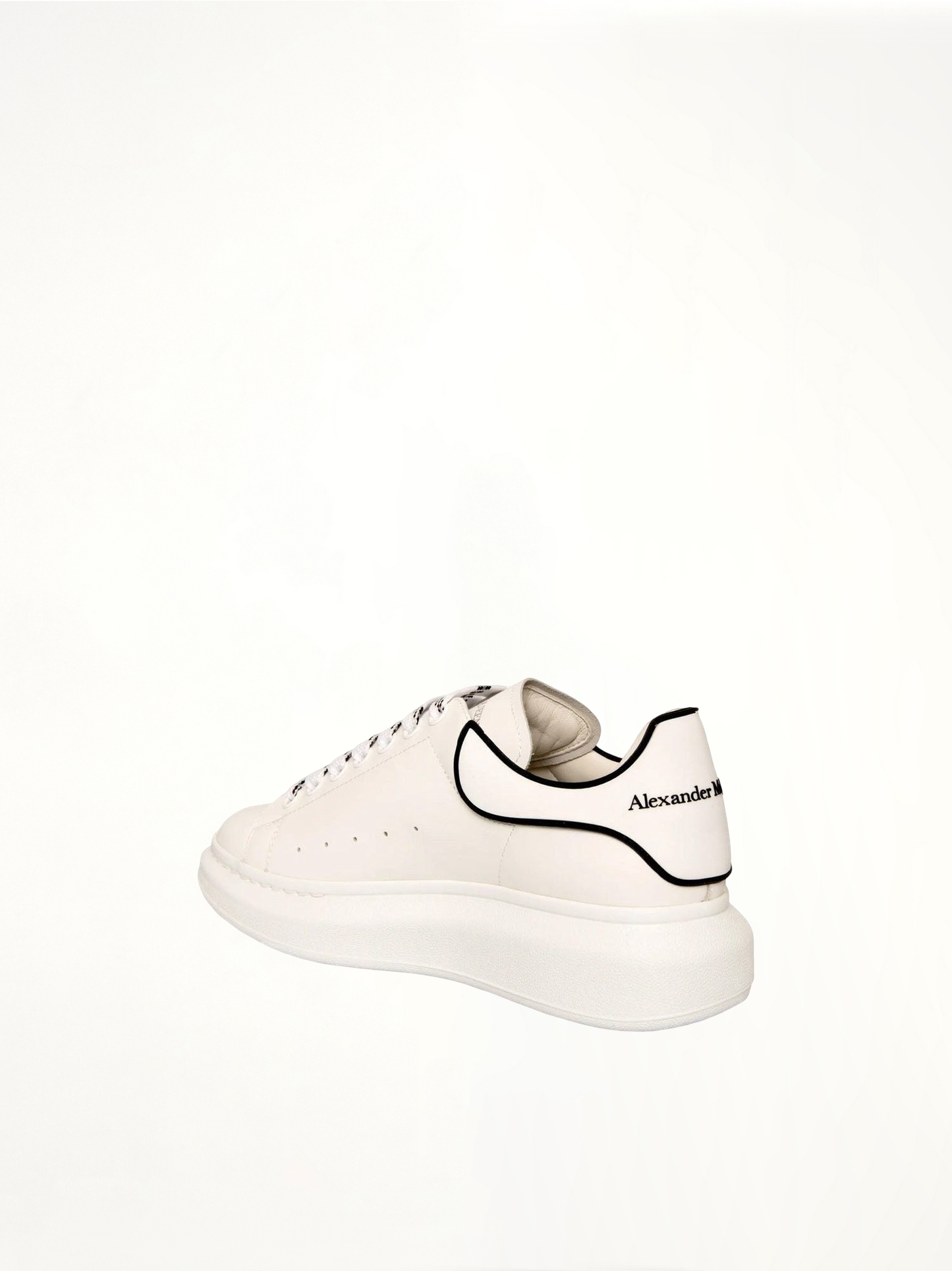 ALEXANDER MCQUEEN Larry Rubber Heel Sneaker (White)